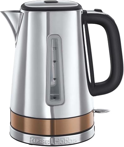 Russell Hobbs Luna 1.7L Stainless Copper Cordless Kettle 3KW Quiet Boil