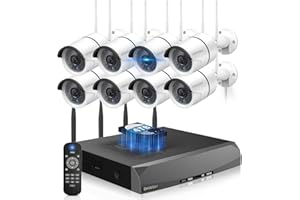 OHWOAI 《Dual Antenna Enhanced》Outdoor Wireless Security Camera System, WiFi Cameras, Home Video Surveillance Systems, Surveillance DVR Kits