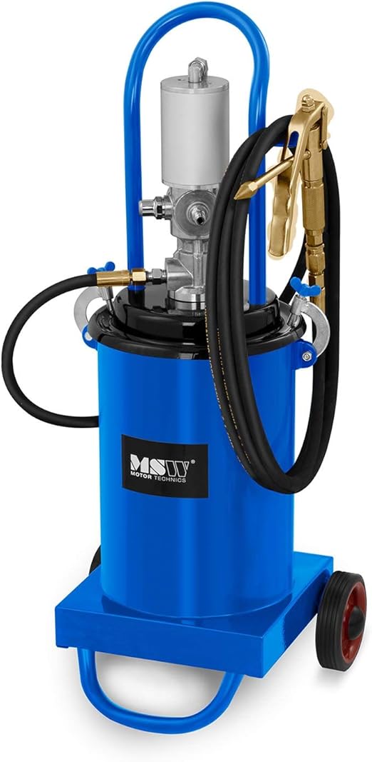 MSW Pneumatic Grease Pump 12 L Portable Grease Injector Gun Lubricant
