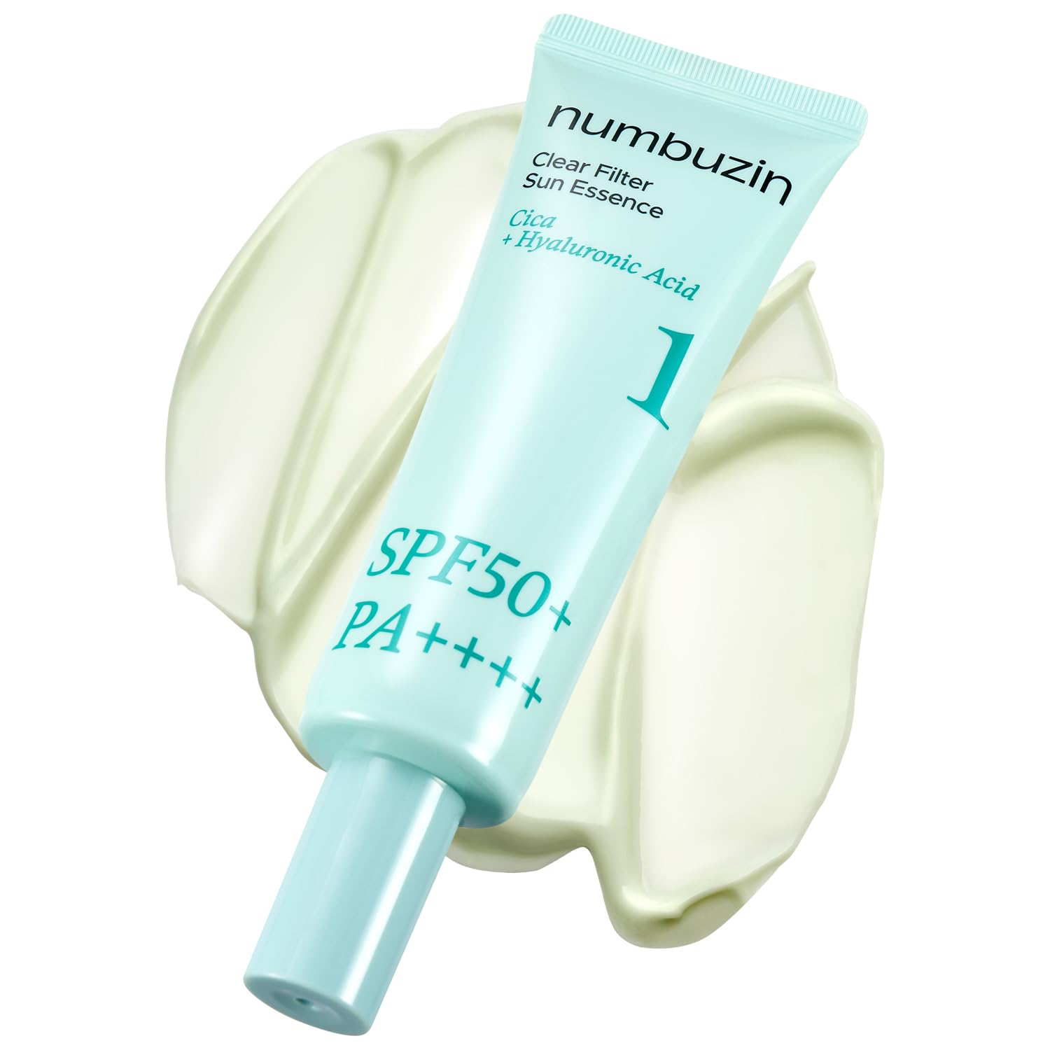 numbuzin No.1 Sunscreen | Clear Filter Sun Essence | No White Cast, Hydrating, Moisturizing, Cools Down, Light Finish | 50ml