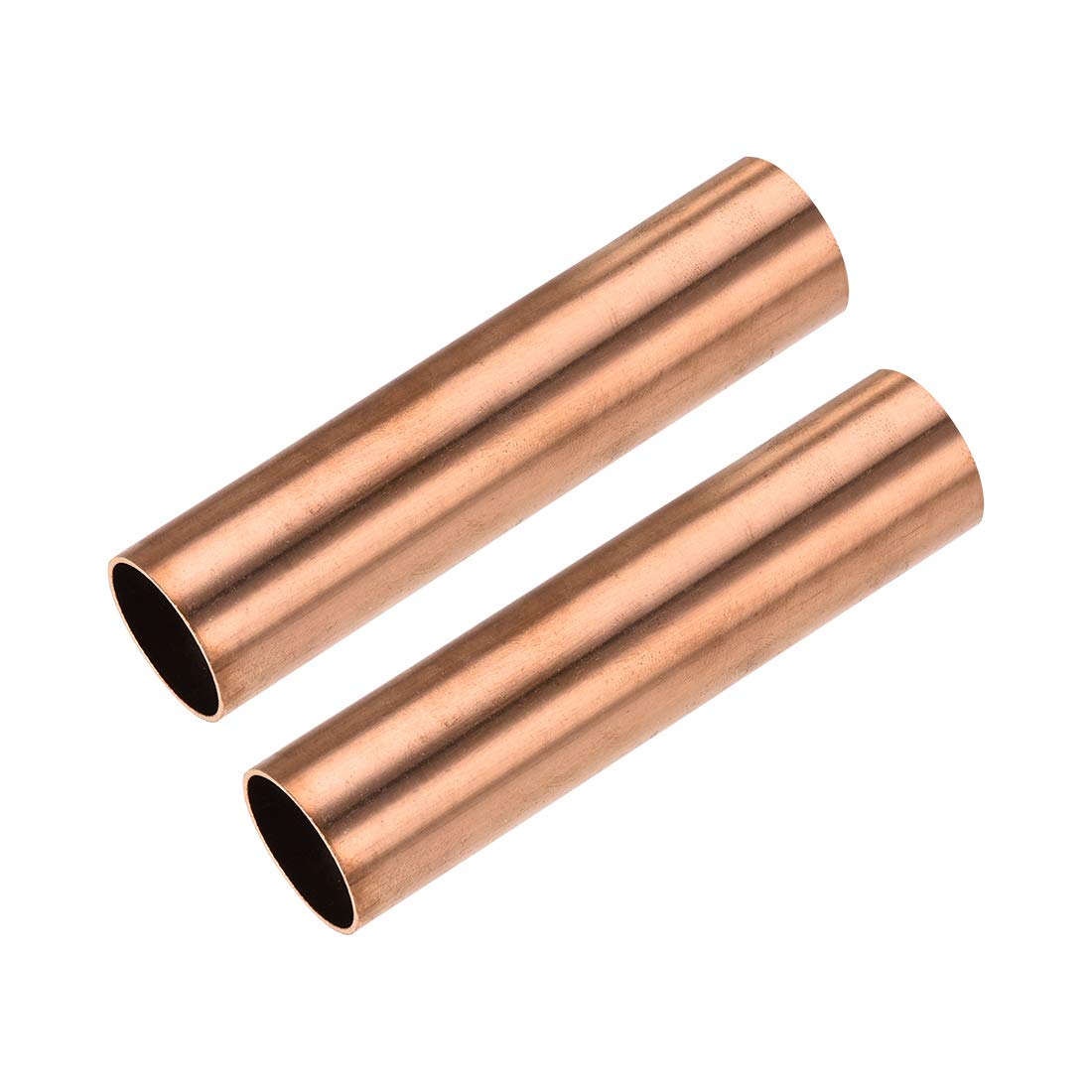 uxcell Copper Round Tube, 24mm OD 1mm Wall Thickness 100mm Length Straight Pipe Tubing 2 Pcs