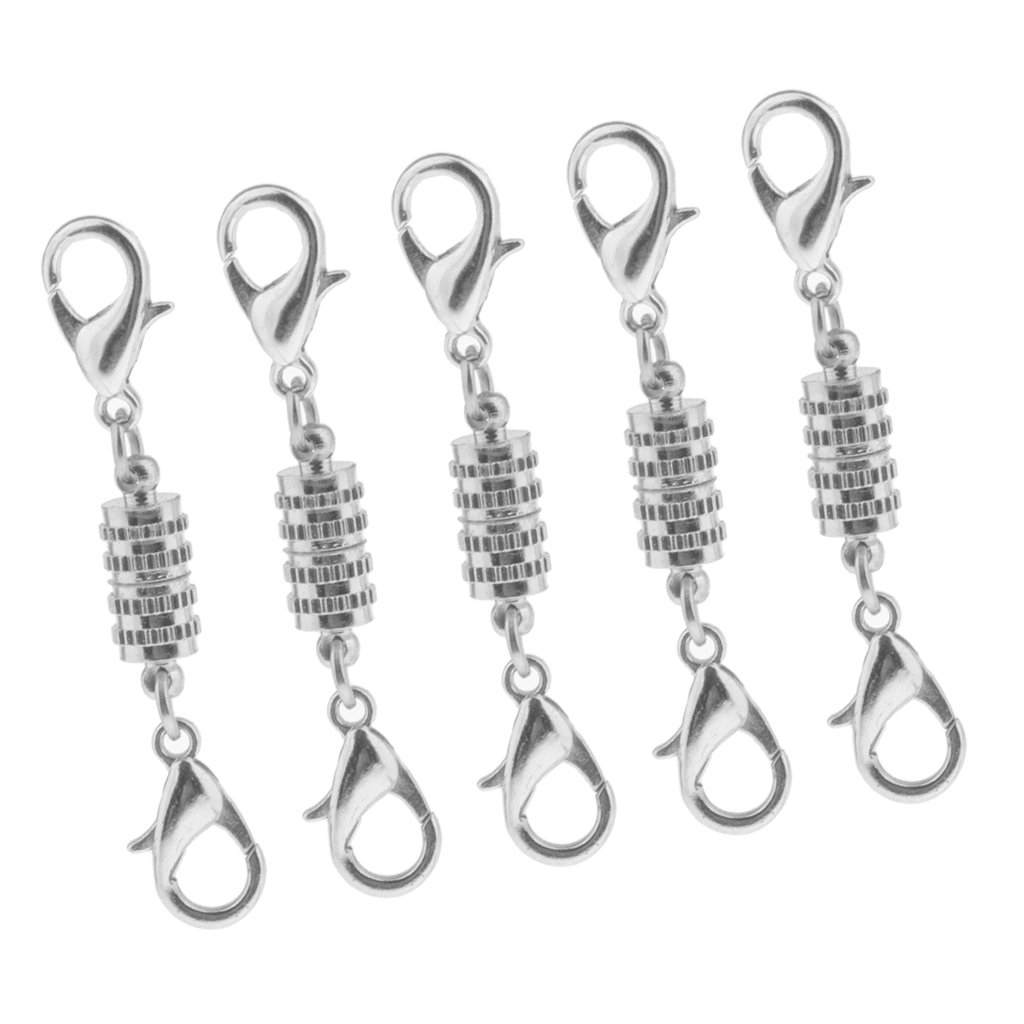 Big Shoppe Store 5pcs 5mm Silver Plated Clasps for Necklace