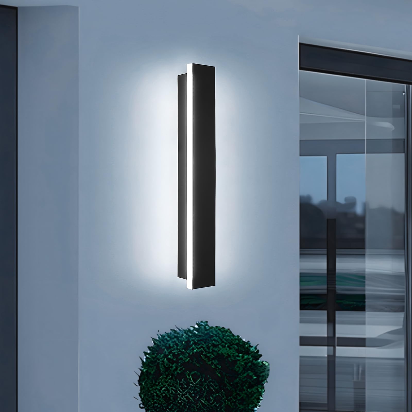 ZTWLEED LED Outdoor Wall Lights,8W Wall Lamp Cool White 6000K,Waterproof Exterior Acrylic Long Outdoor Wall Light for Garden Villa Porch Terraces Garage,40CM