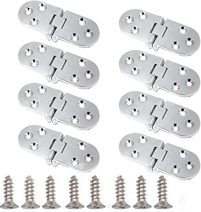 Eforlike 8 Pcs Zinc Alloy Sewing Machine Table Folding Flip Top Hinges