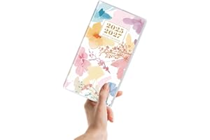 KONVINIT Pocket Calendar 2025-2027, Floral 2025-2027 Monthly Planner - 3.7" x 6.7" - Runs from September 2025 Until December 2027, 2026 Pocket Calendar with PVC Cover for Organizing & Planning