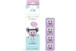 Glo Pals - Reusable Light-Up Cubes for Sensory Play 4pk - Lumi - Purple