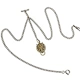 ManChDa Double Albert Chain Pocket Watch, Curb Link