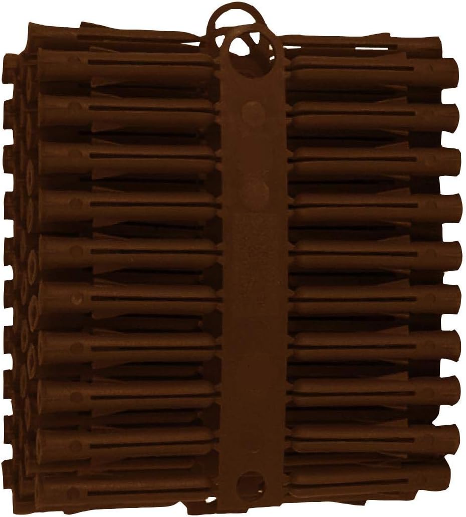 100 x Brown Wall Raw Plugs Expansion Fixings for No.1014 Screws Drill