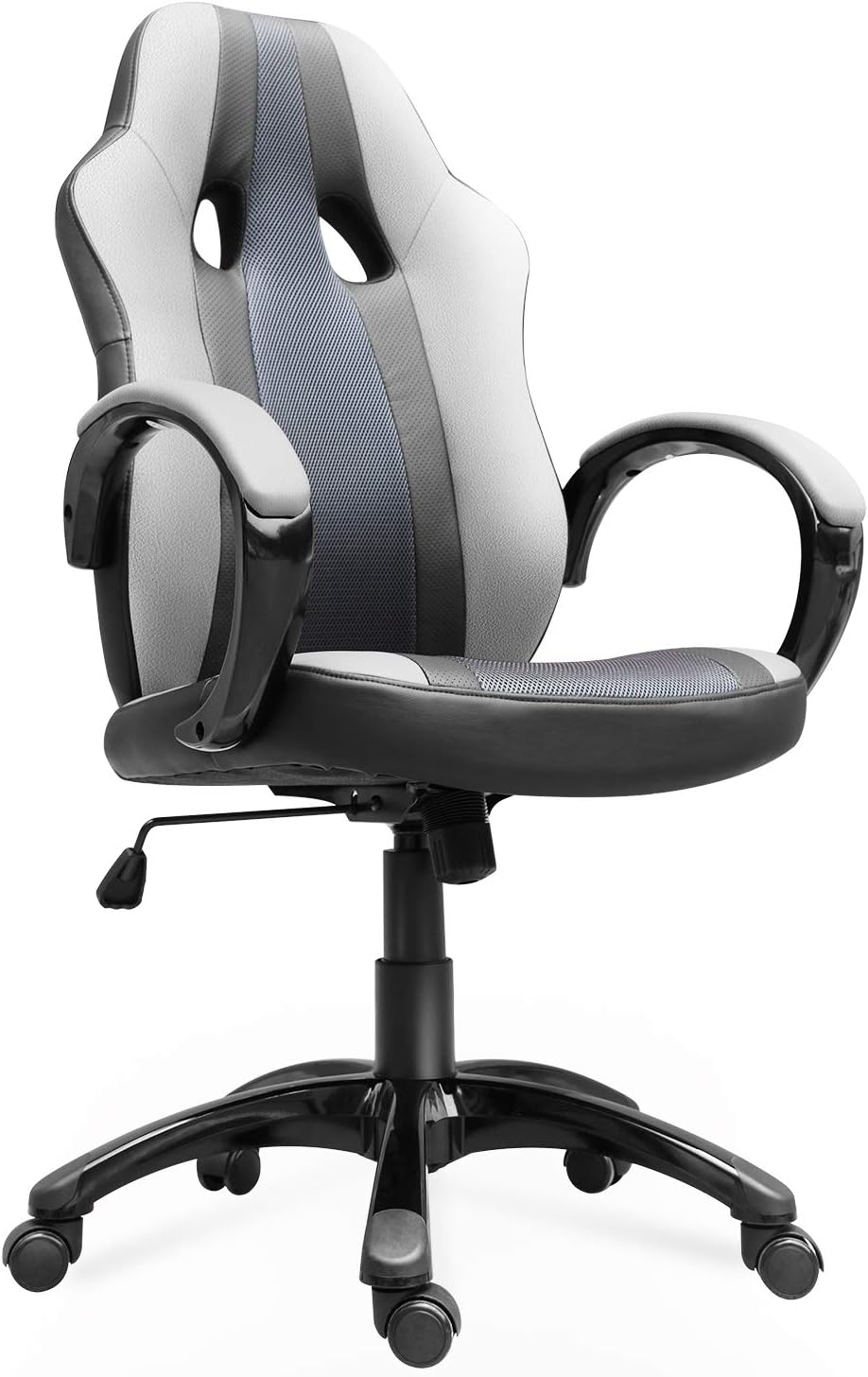 Amazon Com Smugdesk Office Chair High Back Ergonomic Gaming Desk Chairs For Computer With Lumbar Support Bonded Leather Adjustable Swivel Comfortable Rolling Chair Kitchen Dining