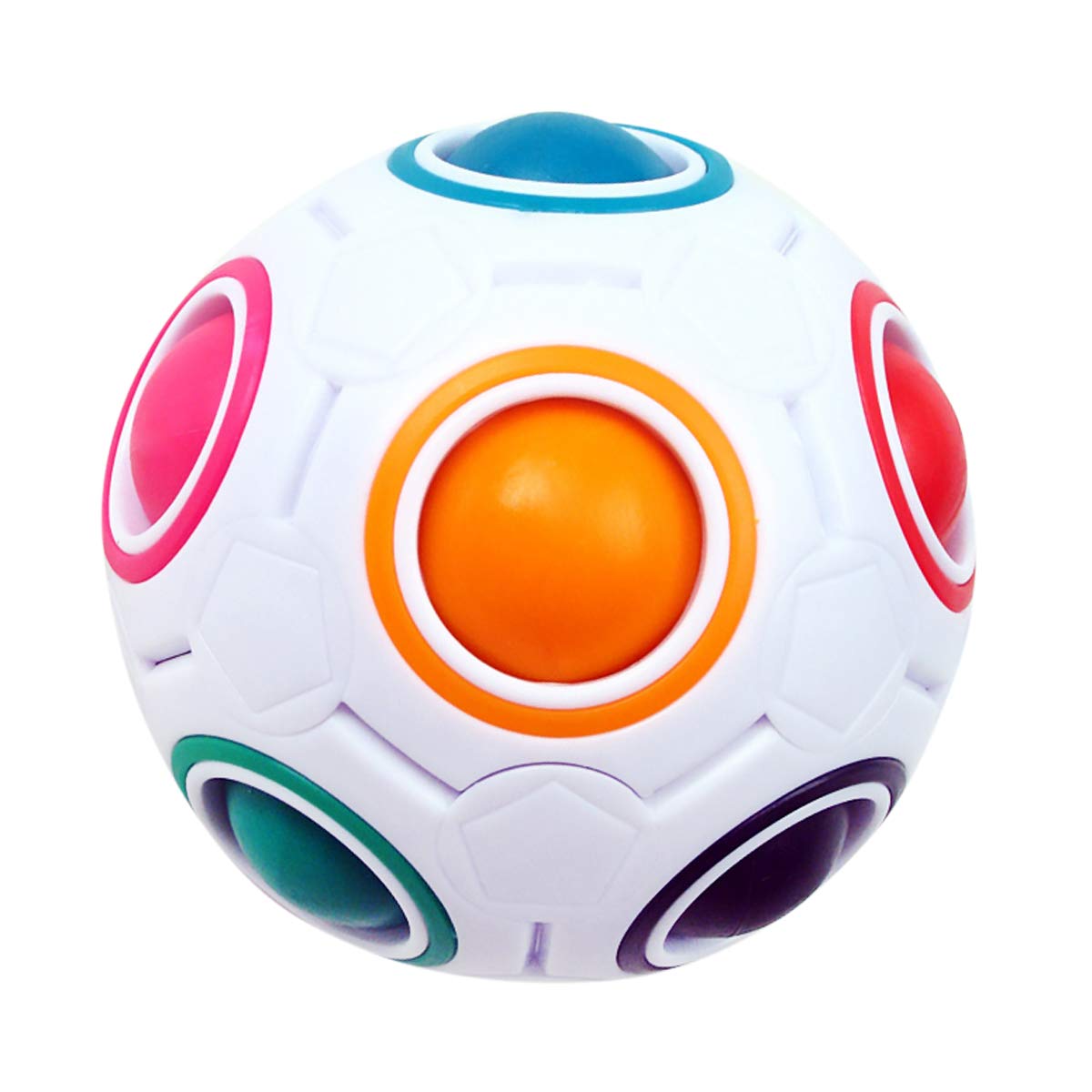 KidsPark Rainbow Magic Ball 3d Puzzle Ball Speed Cube Toys, White