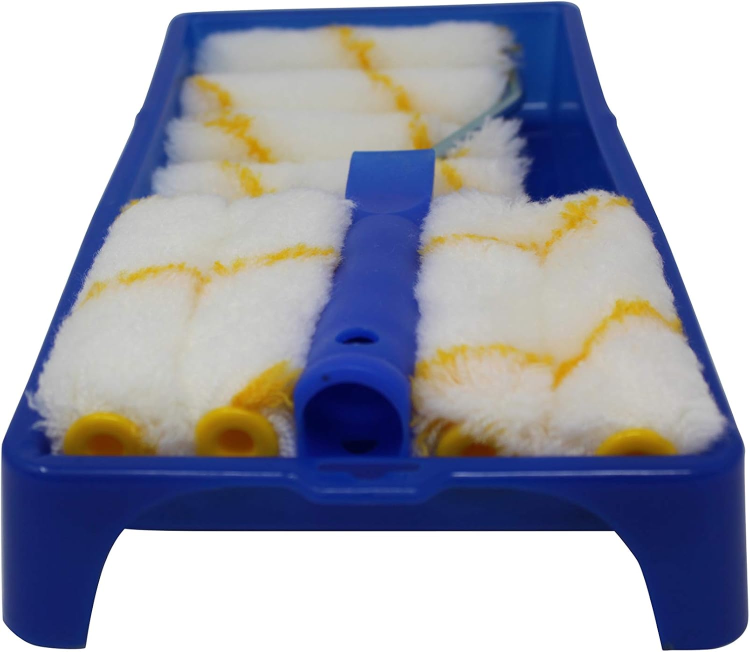 Pro Grade - Paint Roller Tool Kit - 10 Piece Painting Set - Mini Plastic Paint Tray Set, Mini Roller Frame, Microfiber Roller Covers - - 