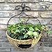 Mecai Handmade Woven Wicker Metal Hanging Basket for Home Garden Christmas Wedding Wall Basket Decor