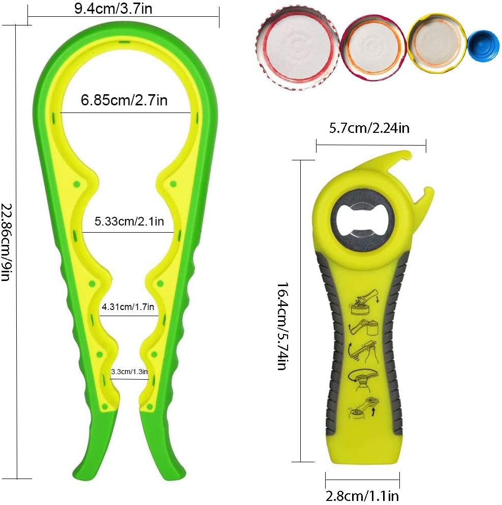 Maxracy EasyTwist Jar Opener: Effortless Lid Opening for Weak Hands & Arthritis, 4-in-1 Green+5-in-1 Jar Opener-green, normal - Image 3