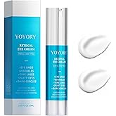 YOYORY Retinol Eye Cream for Eye Bags - Anti-Aging Under Eye Treatment for Dark Circles, Wrinkles,Fine Lines, Puffiness - Hydrating & Moisturizing Skin Care Gift for Men and Women 0.67 fl oz