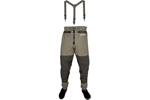 Paramount Outdoors Slate Guide Pant Waist High Zippered Stockingfoot Breathable Wader Pant for Fly Fishing