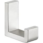 APLusee Brushed Nickel Towel Hook, Heavy Duty 11 lbs, 304 Stainless Steel | Rust-resistant Robe Hook for Towels, Clothes, Bags, Bathroom or Entryway, Modern Square L Shape, Stable Wall Mounted