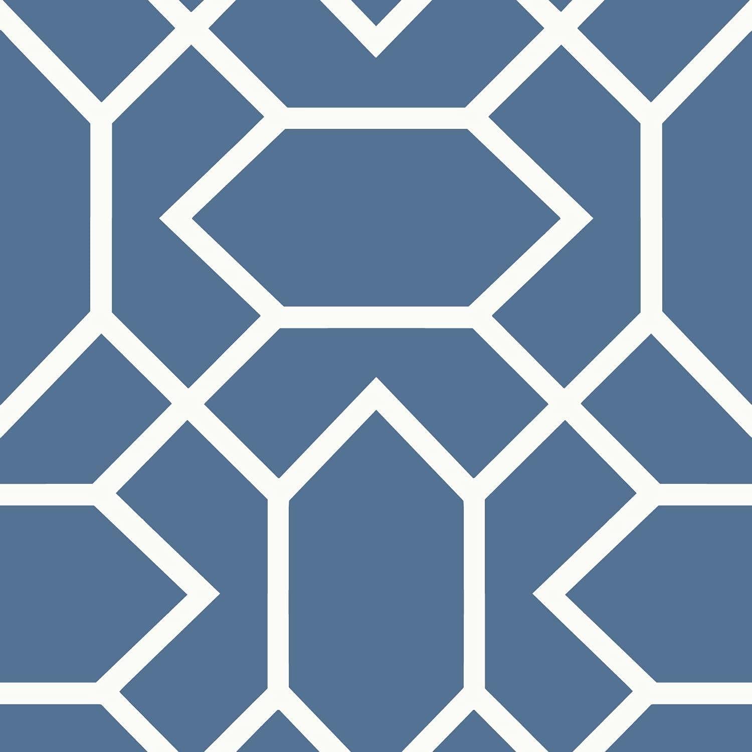 RoomMates Blue Modern Geometric Peel and Stick Wallpaper