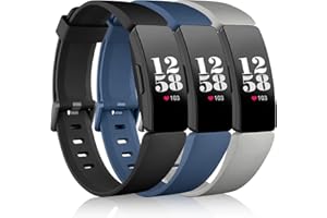 Wepro Bands Replacement Compatible with Fitbit Inspire HR/Inspire/Inspire 2/Ace 2 Fitness Tracker for Women Men, 3-Pack, Small, Large