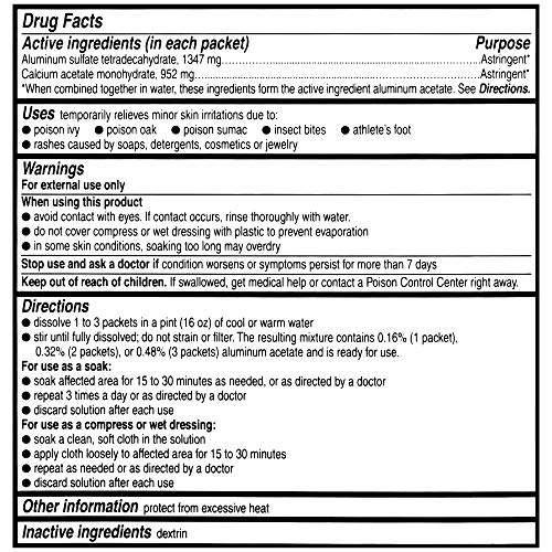 Domeboro Medicated Soak Rash Relief, 12 Powder Packets - Thumbnail 3