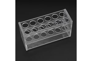 Incontesta Acrylic Test Tube Holder Rack, 2x6 Wells 12 Sockets for 25ML Test Tubes, Clear Acrylic Lab Stand Rack
