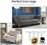 La Vane 6 Inch Diamond Triangle Gold Metal Furniture Legs Set of 4 view 2