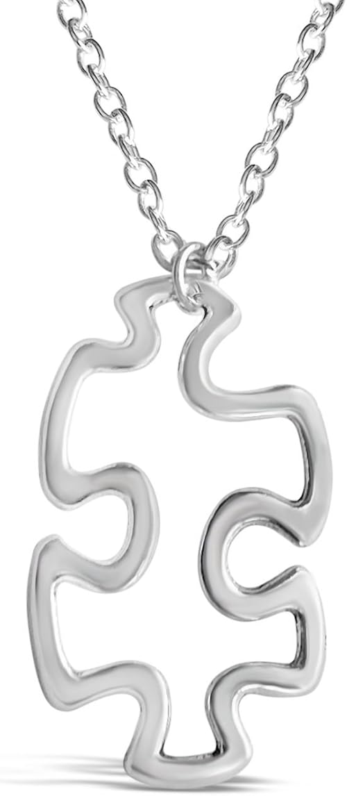 Silver Puzzle Piece Pendant Autism Awareness Gift Gift For Mom With Child On Spectrum Puzzle Necklace Puzzle Jewelry Rose Gold Jewelry Necklaces Nhomkinhhoapho Com