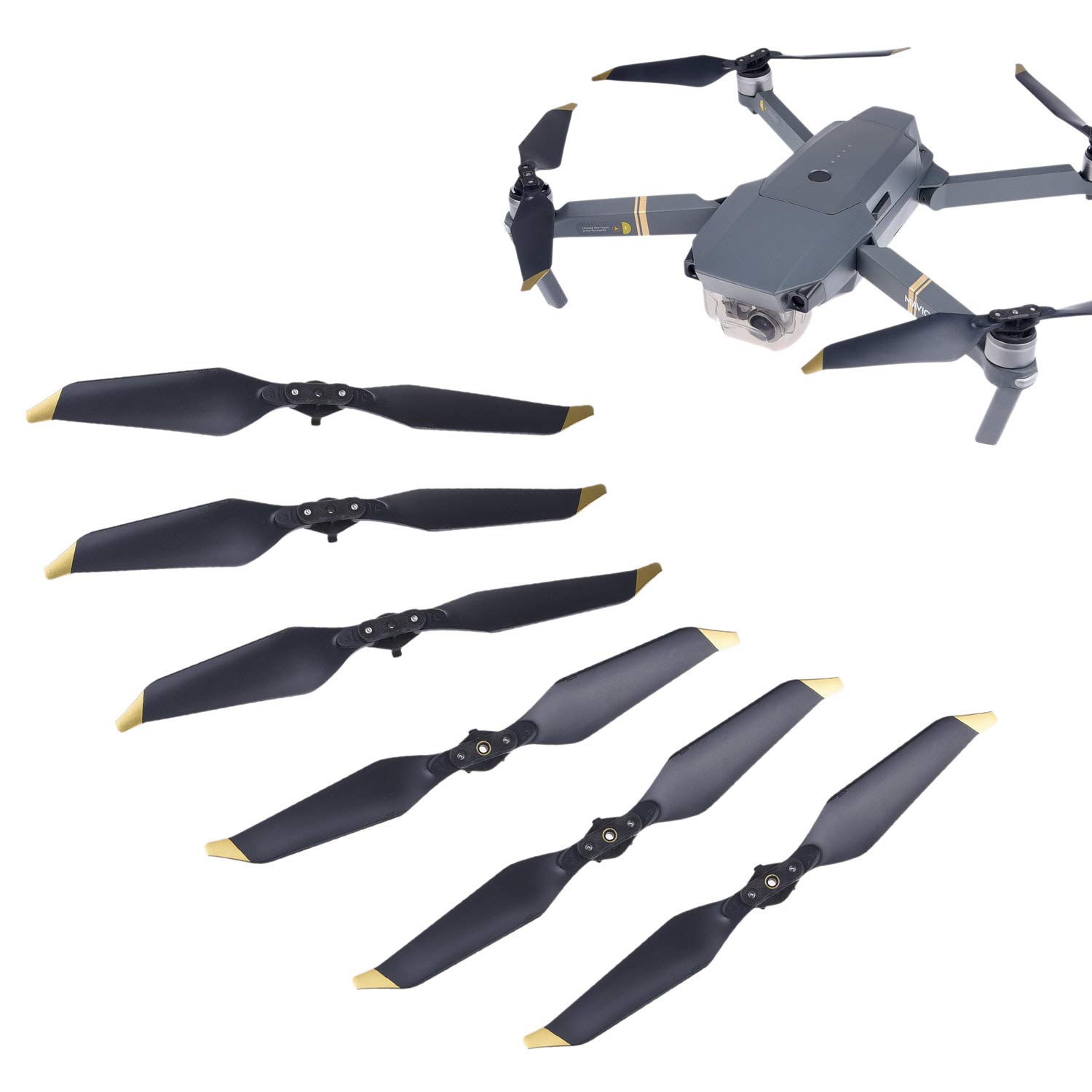 CAMKIX Propellers compatible with DJI Mavic Pro/Platinum - 6 Blades - Low Noise - Quick Release Foldable Wings - Flight Tested Design - Essential Accessory for your DJI Mavic Pro/Platinum