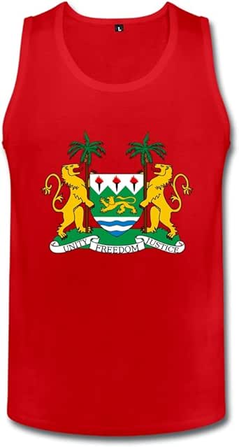 Download Amazon.com: Coat of Arms of Sierra Leone Men's Coat of Arms of Sierra Leone Tank Top Red: Clothing