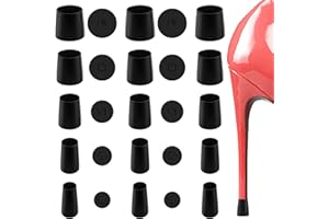 PRETWAD 15 Pairs Heel Cap for High Heel - Heel Cap Protectors for High Heel Shoes, Higher Heel Protectors - Heel Stoppers Heel Repair Caps Covers, Heel Protector Tip Covers for Outdoor Weddings Events (Black)