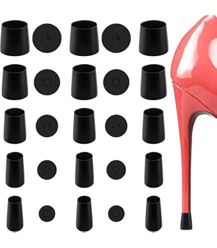 2 X Shoe High Heels Stiletto Repair Caps 10mm X 10mm - Heel Cap Tip Insert Pin E - Foto 5