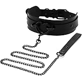 Aufordebatis Black Heart Choker Collar for Women, PU Leather Goth Necklace Body Chain Set for Punk Emo Y2K Cosplay Accessories