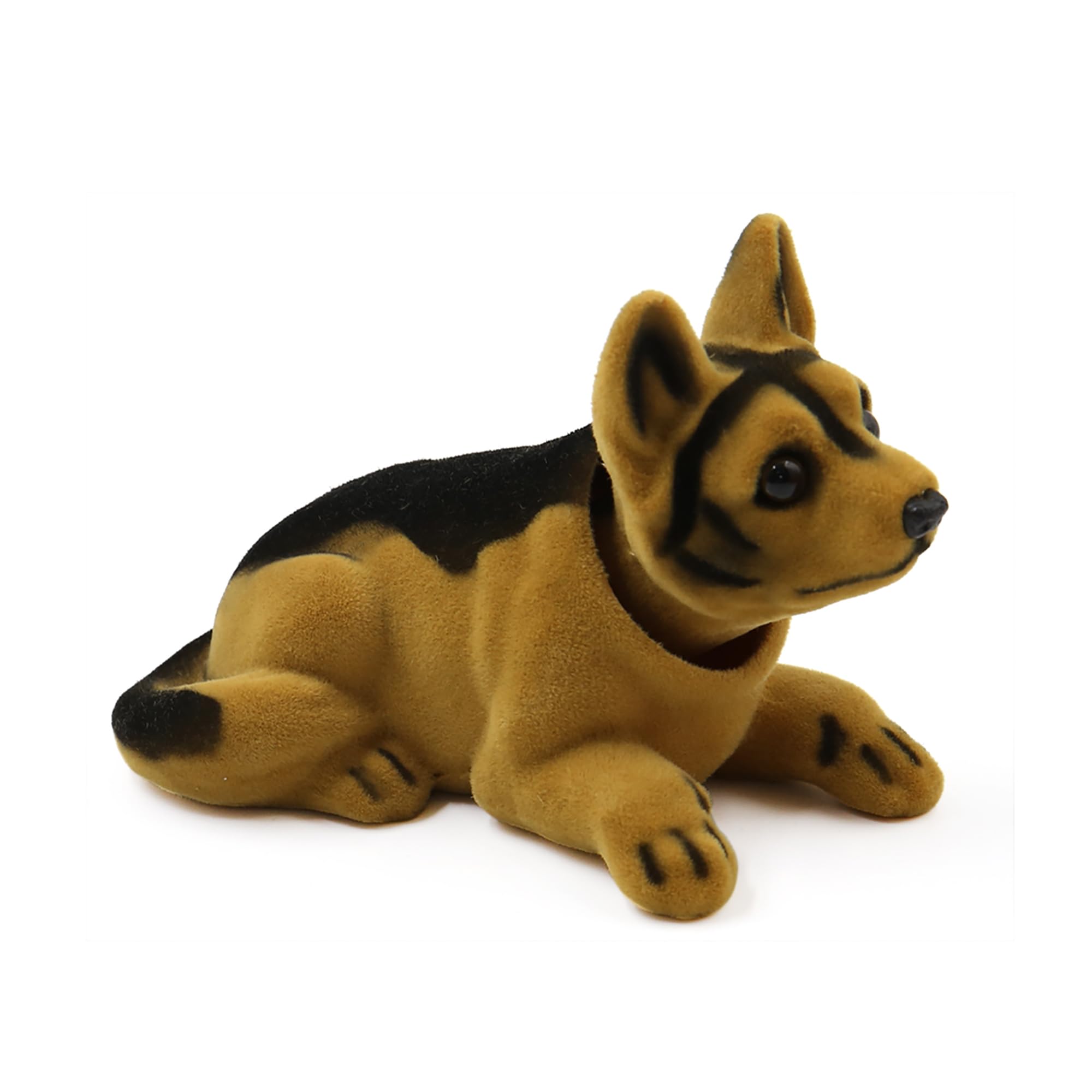 Hihaha Flannel Bobblehead Nodding Shepherd Dog Ornament for Dashboard/1Pcs