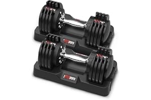 EnterSports 22LBS/26.5LBS/40LBS/44LBS/60LBS Adjustable Dumbbell Set Quick Adjustment Space-saving Dumbbells with Non-Slip Han