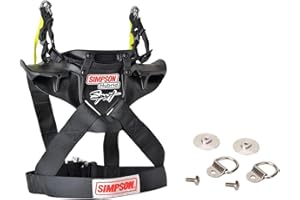 SPEEDWAY MOTORS Simpson Hybrid Sport Head and Neck Restraint, Small w/Install Kit