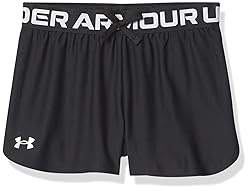 Under Armour Girls Play Up Solid Shorts , Black