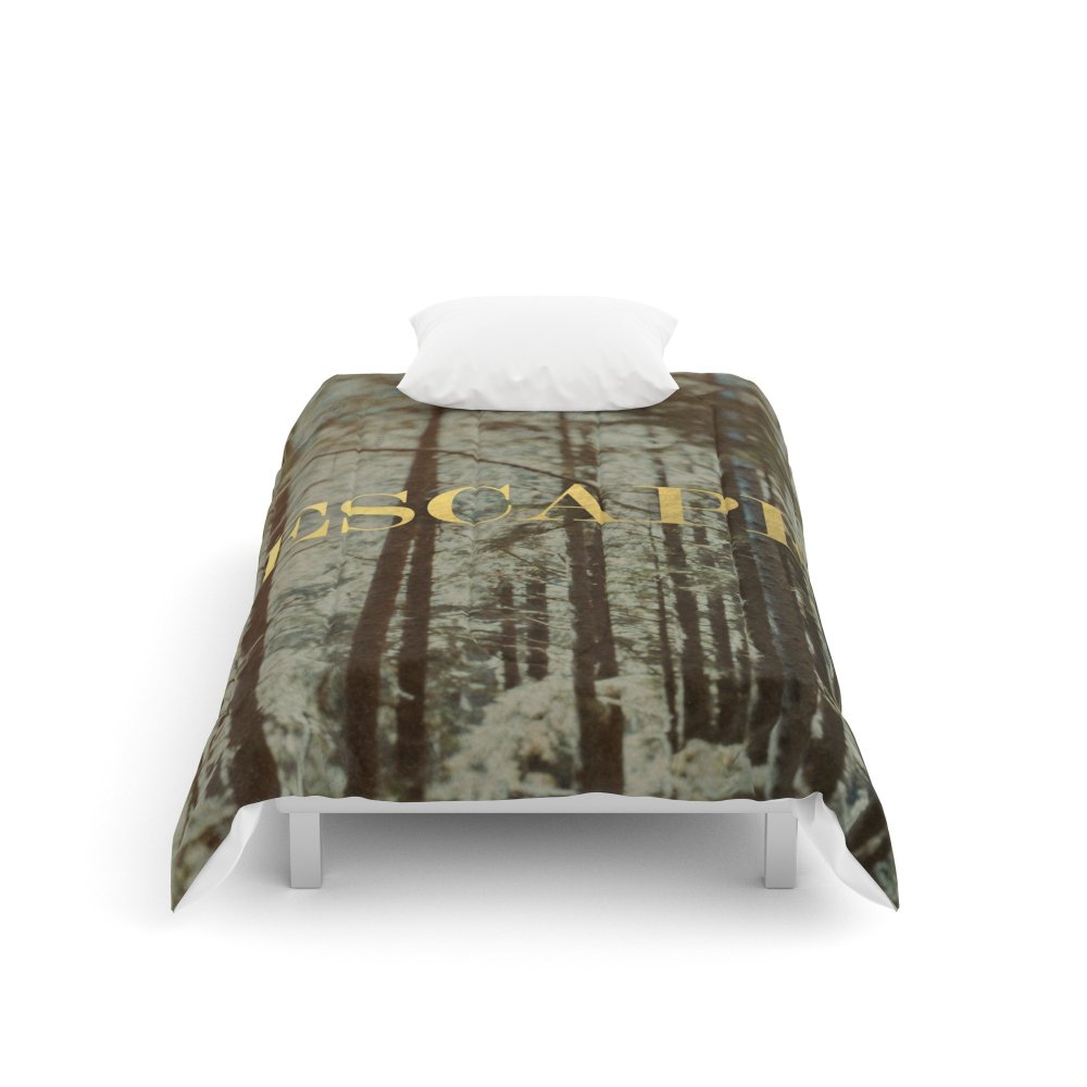 Low Cost Society6 Escape X Forest Comforters Twin 68 X 88