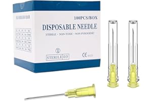 100Pack 30 Ga 1 inch Needle Dispensing Accessories, Individual Package