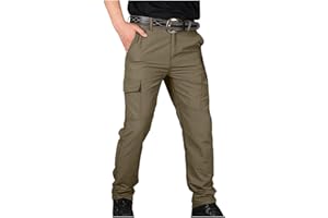 Sweatpants for Men Quick Dry Lightweight Cargo Pants Sports Hiking Waterproof Outdoor Sports Jogger Pants with Multi Pockets