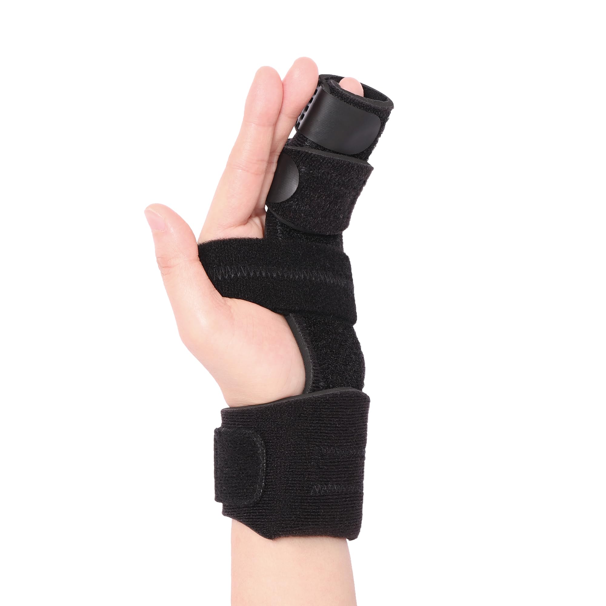 Photo 1 of Pinky Finger Splint, Boxer Fracture Splint, 4th & 5th Metacarpal Brace, Hand Splint for Broken Finger, Trigger Finger Brace, Adjustable 2 Finger Brace for Arthritis, Tendonitis, Mallet Finger(S/M)