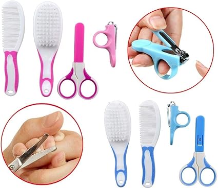 baby nail clippers and hair brush