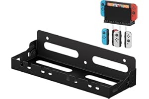 ZHSX Wall Mount for Nintendo Switch,Switch Wall Mount Gaming Organizer with Hooks for Hanging Joy-Cons, Compatible with OLED 