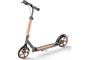 WAYPLUS Kick Scooter for Ages 6+,Kid, Teens & Adults. Max Load 240 LBS. Foldable, Lightweight, 8IN Big Wheels for Kids, Teen and Adults, 4 Adjustable Levels. Bearing ABEC9
