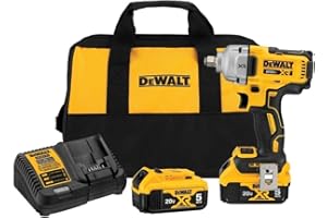 DeWalt 20V MAX* XR® 1/2 in. Mid-Range Impact Wrench Kit with Hog Ring Anvil