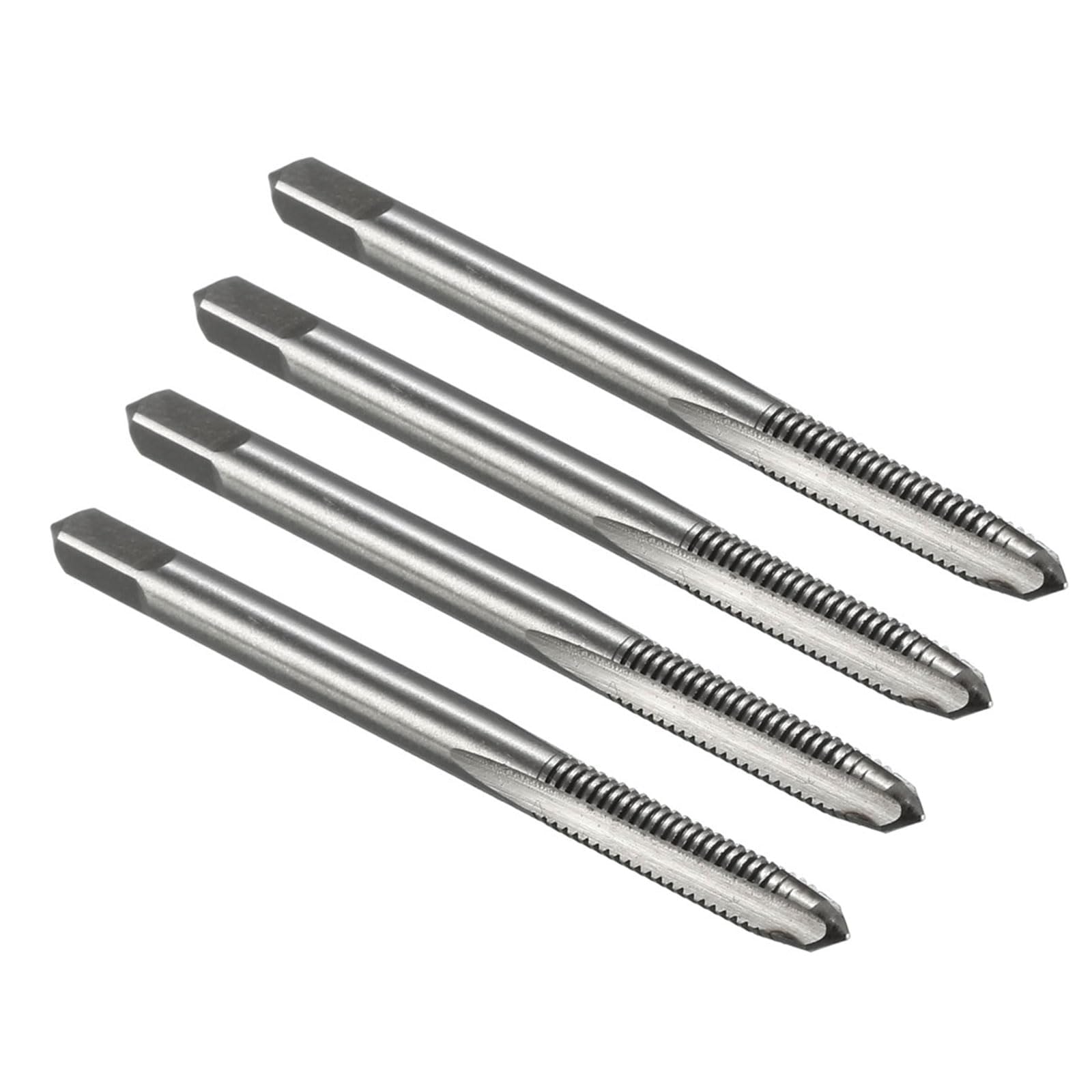 TA-VIGOR 4Pcs M4 x 0.7mm Metric Thread Taps, H2 High Speed Steel Straight Flute Tap Right Hand Threading Tapping Repair Tools