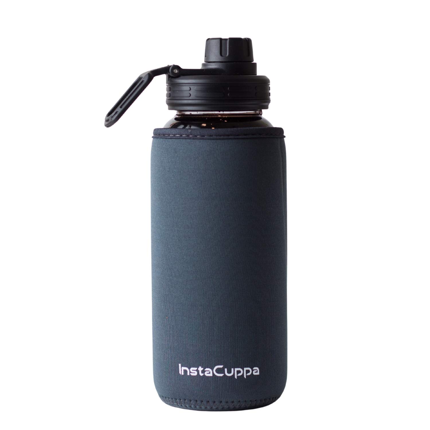 InstaCuppa Borosilicate Glass Water Bottle 650 ML with Innovative Time