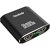 HDMI Splitter 1 in 2 Out - Techole 4K Aluminum Ver1.4 HDCP, Powered HDMI Splitter Supports 3D 4K@30HZ Full HD1080P for Xbox P