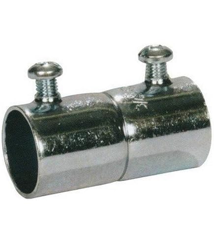 Raco 2023B5 EMT Set-Screw Coupling – 3/4" Steel, Uninsulated, 5-Pack For Dry Locations