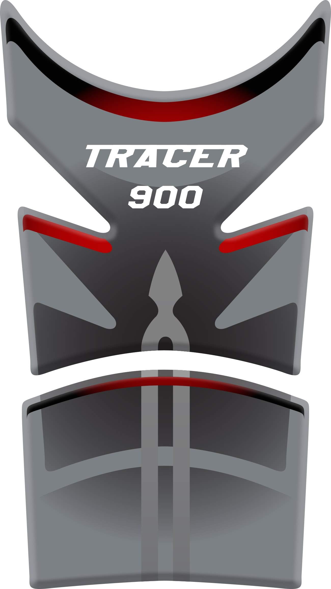 Motorcycle Tank Pad Tankpad Protector 3D Gel Protection compatible with YAMAHA Tracer 900 (Dark Red)