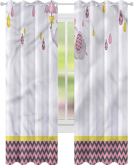 Amazon Com Yuazhoqi Cortinas Para Sala De Estar Ninos Bebe Ducha Tema S Cortinas Opacas Para Dormitorio 52 X 63 2 Paneles Home Kitchen