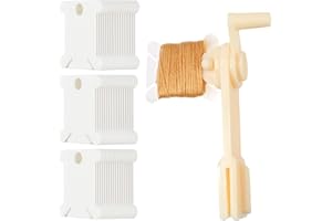 120 Pcs Embroidery Bobbins, Plastic Thread Cards for Cross Stitch Thread Holder Sewing Storage DIY Craft (White)